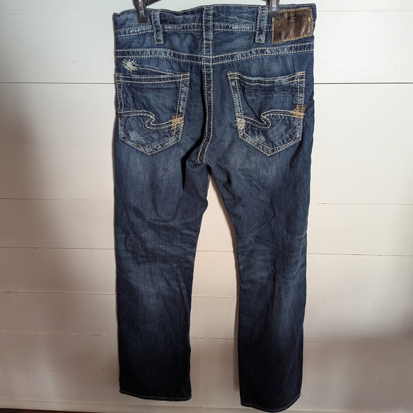 Silver Jeans Men's Bootcut Jeans - Dark Blue - Picture 2 of 7